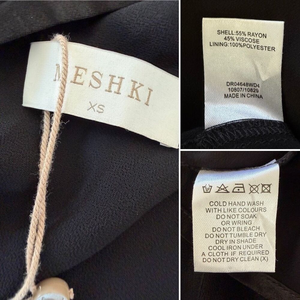 Meshki Calliope One Shoulder Maxi Dress in Black Size XS - Picture 10 of 12
